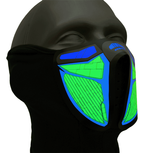 maschera cyber sensibile al suono