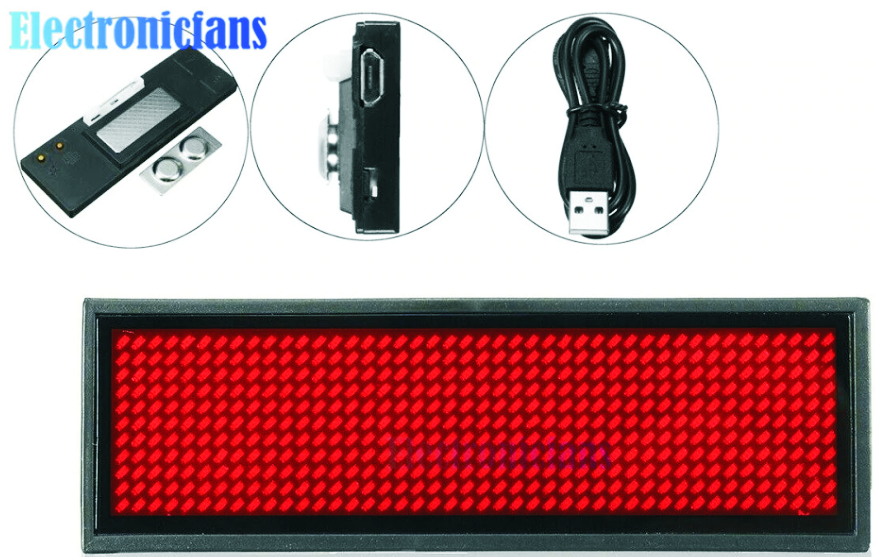 Badge portanome LED Bluetooth