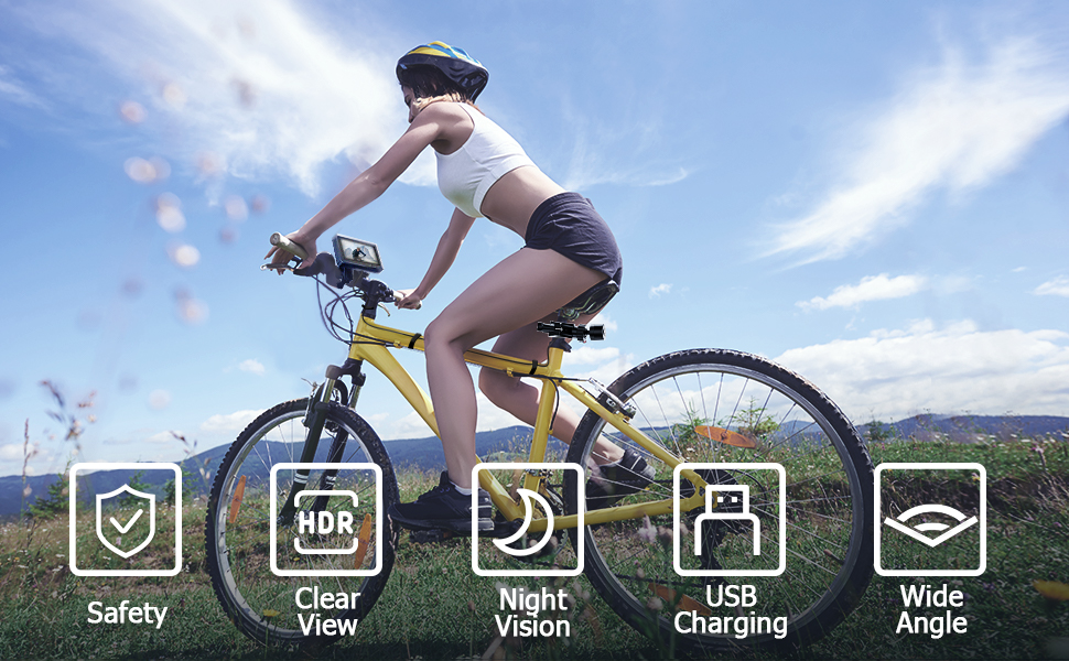 videocamera per bicicletta bicicletta in bicicletta per la sicurezza
