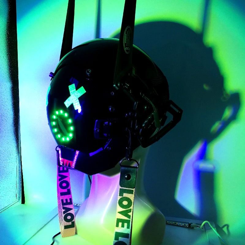 casco da festa a led con illuminazione a LED
