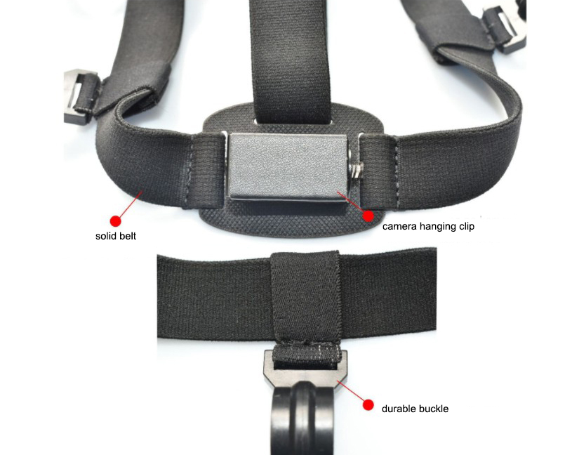 Cinghie per casco regolabili con supporto per fotocamera BODY