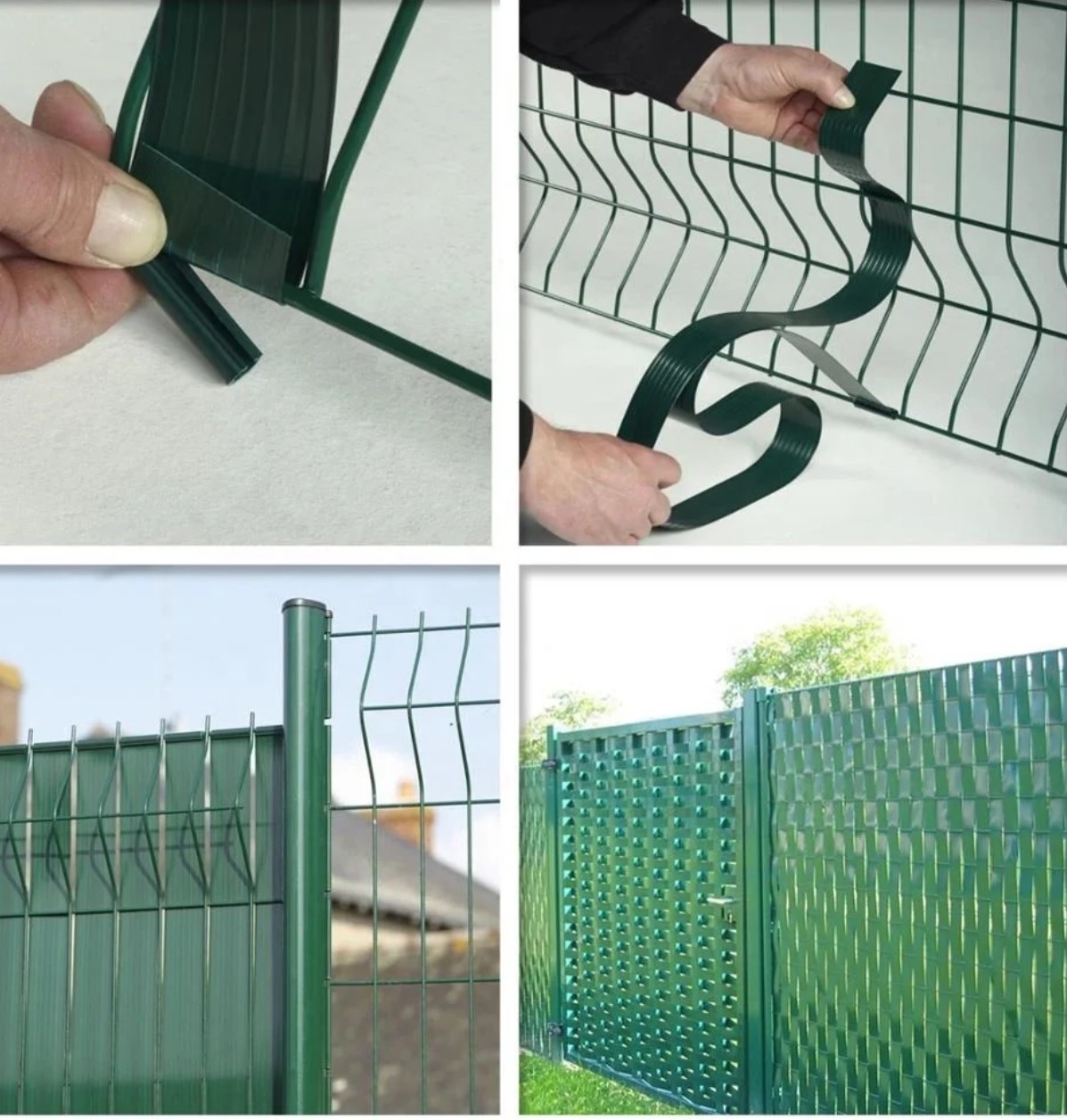 riempie la recinzione con plastica PVC grigio antracite ral 7016