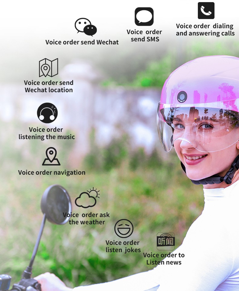 casco da bici intelligente assistente vocale AI