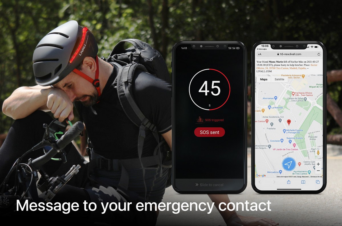 smart bike casco app sos emergenza