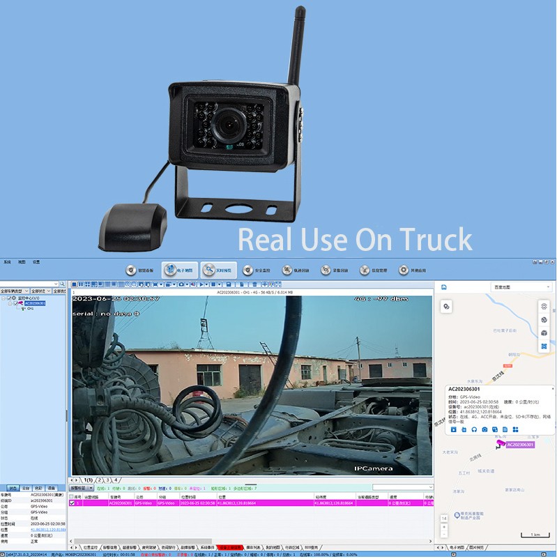 Telecamera 4G per sim tramite Internet che traccia il furgone dell'auto