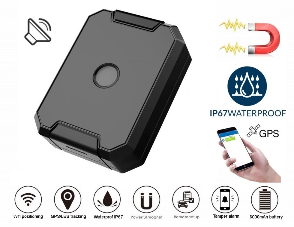 Dispositivo di tracciamento GPS per auto - impermeabile con magnete +  batteria extra grande 10000 mAh + monitoraggio vocale