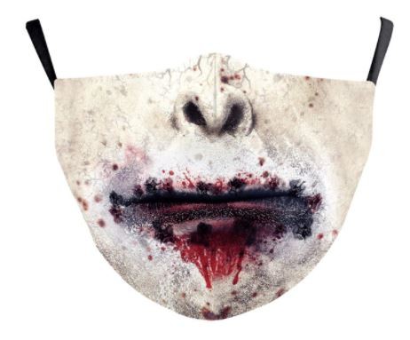 maschera da zombie per il viso spaventoso