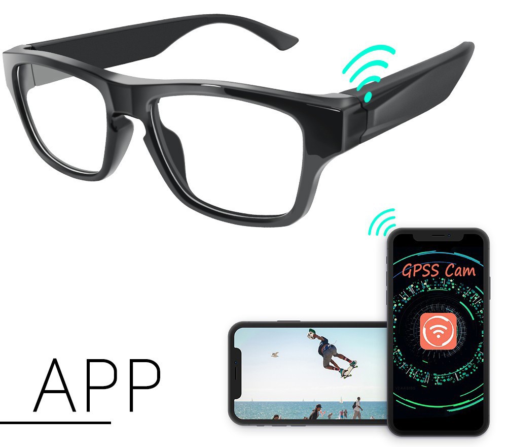 occhiali con telecamera wifi - set wifi applicazione gps cam