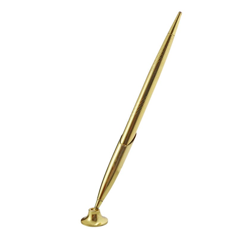 elegante penna d'oro con supporto