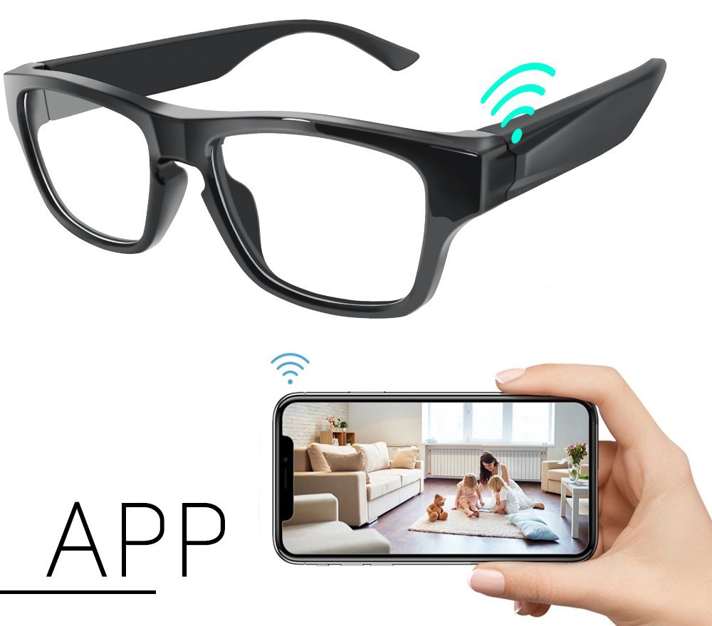 occhiali spia con streaming wifi della telecamera hd tramite telefono cellulare