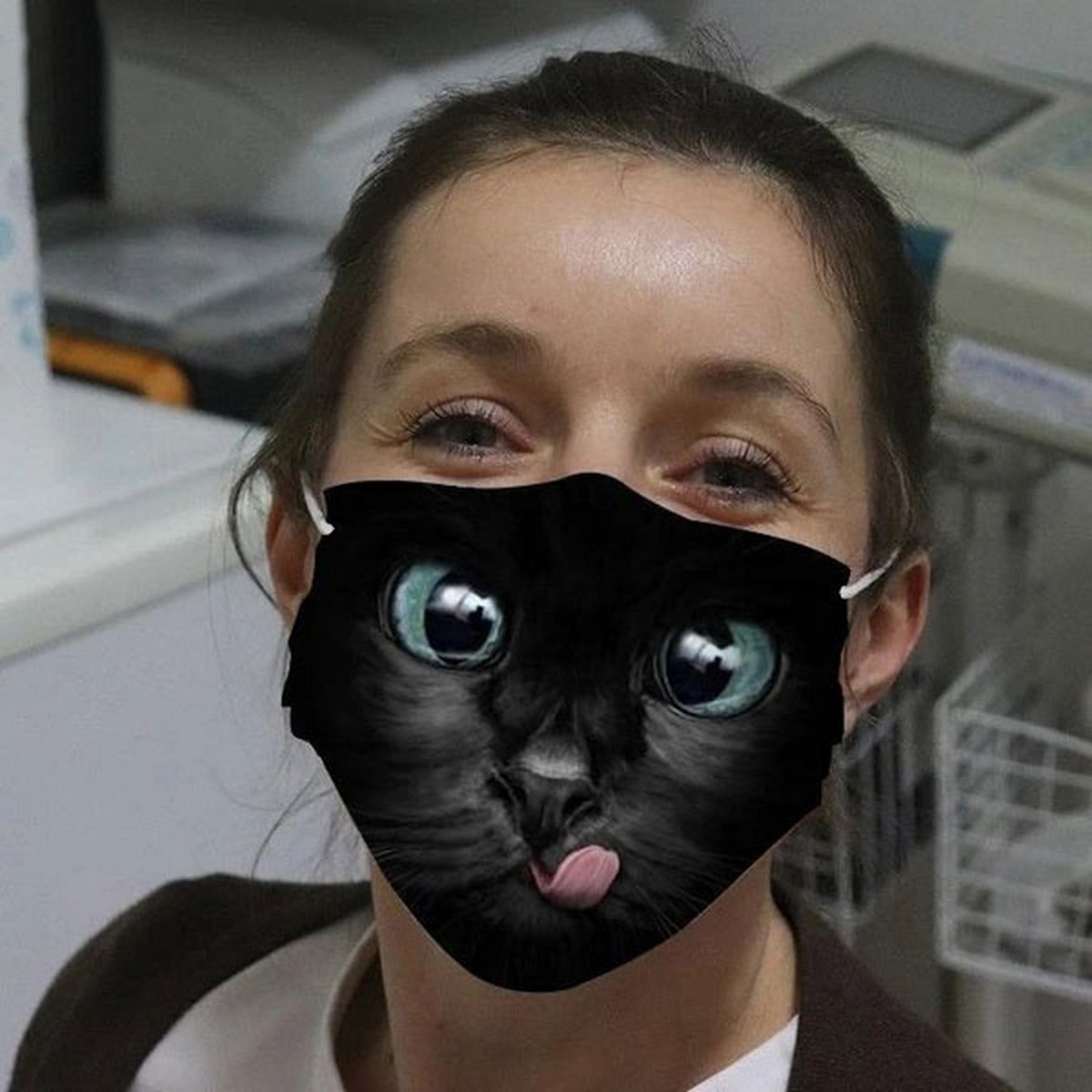maschera per gatti nera