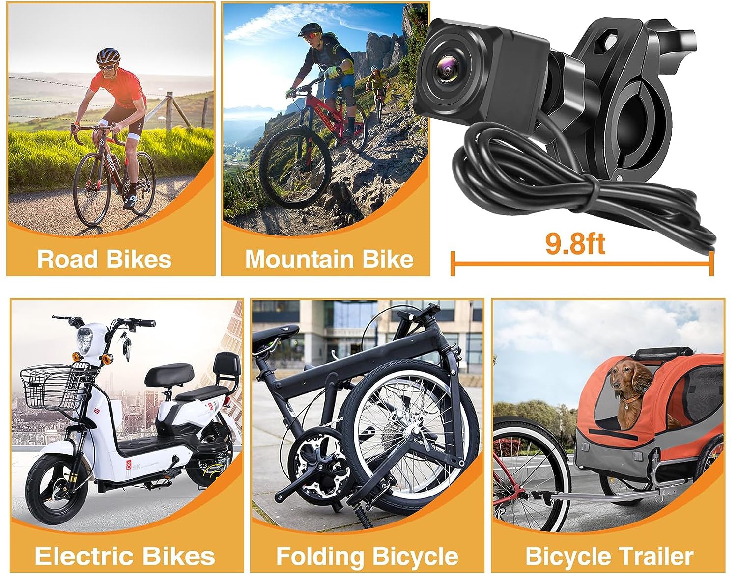 telecamera per biciclette ad ampio utilizzo