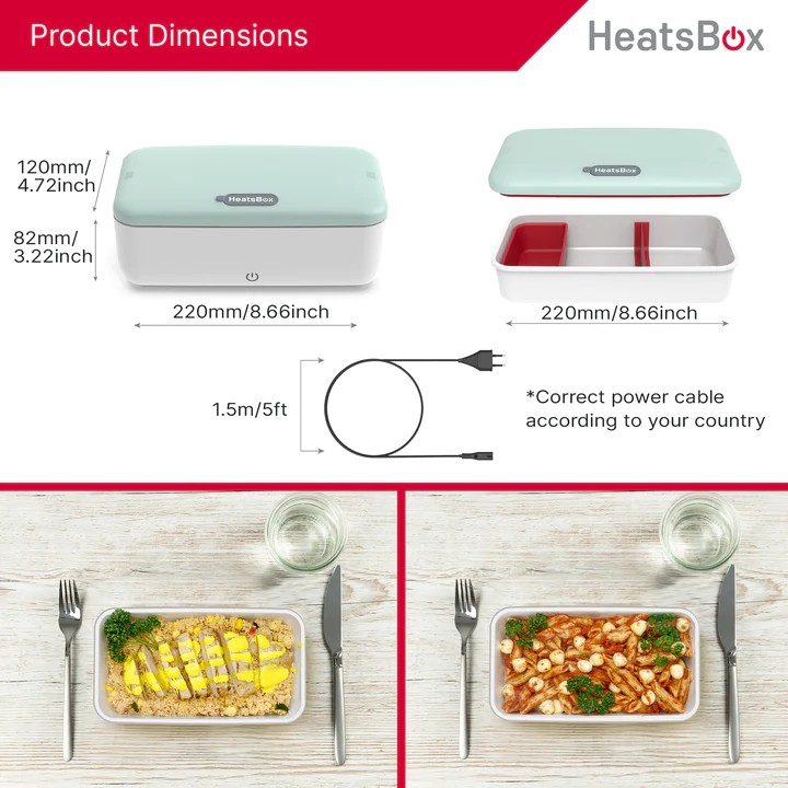 HeatsBox life box riscaldamento termo elettrico portatile per alimenti