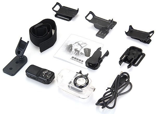 macchina fotografica di sport con LED IR, 10m impermeabili, multi accessori