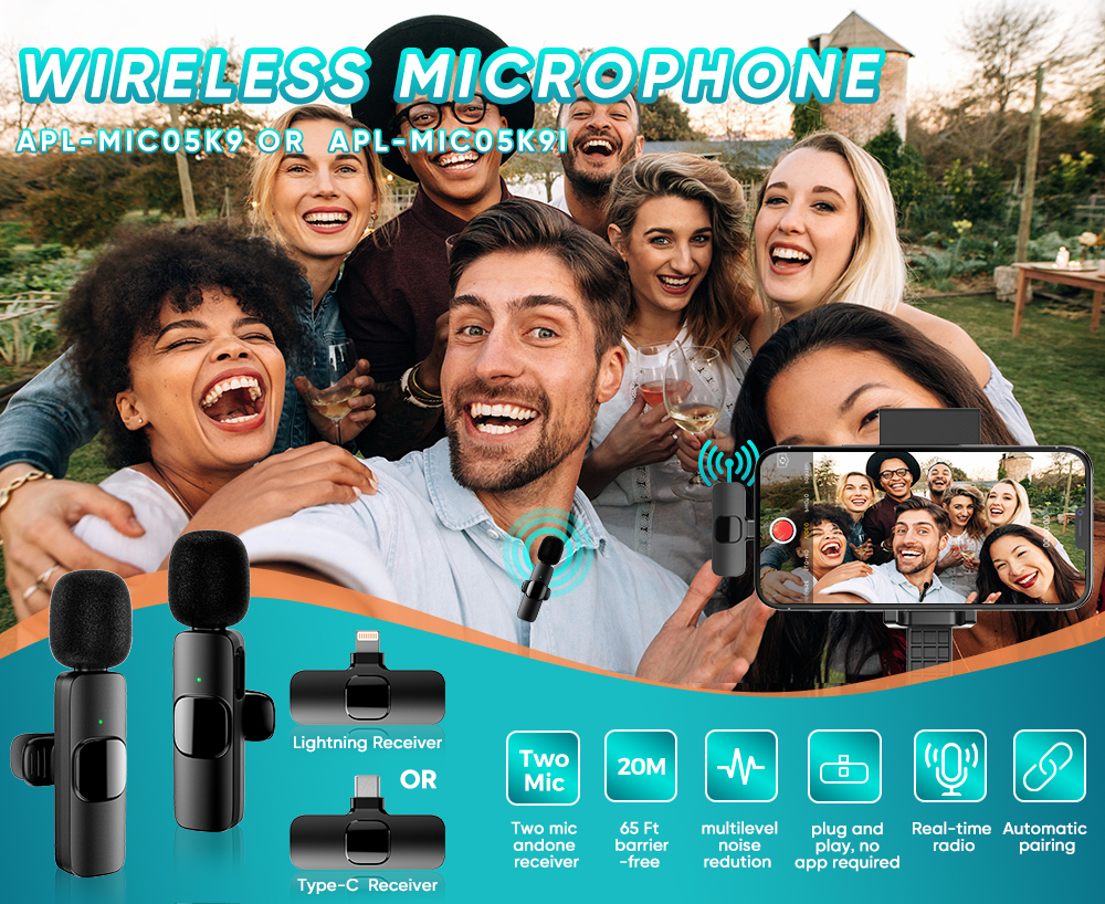 Smartphone mobile con microfono wireless