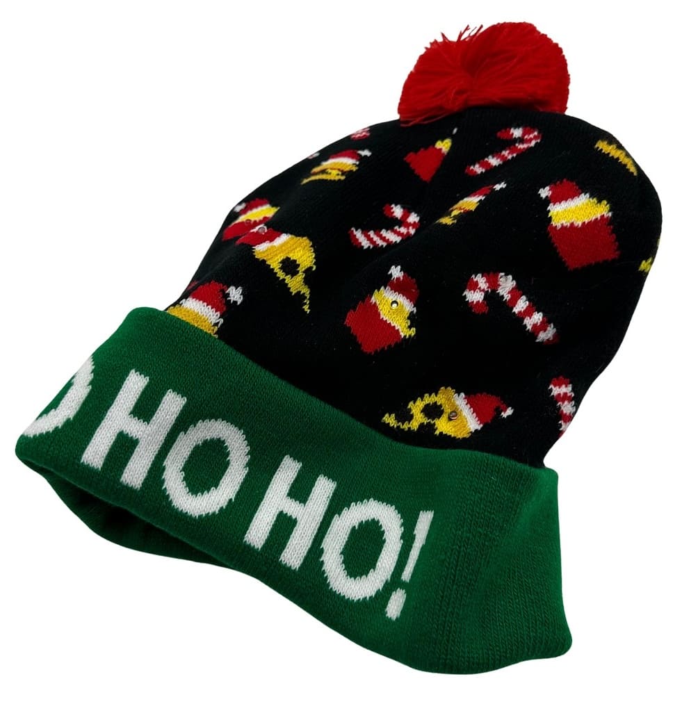 Il cappello natalizio a LED brilla di calore invernale lavorato a maglia