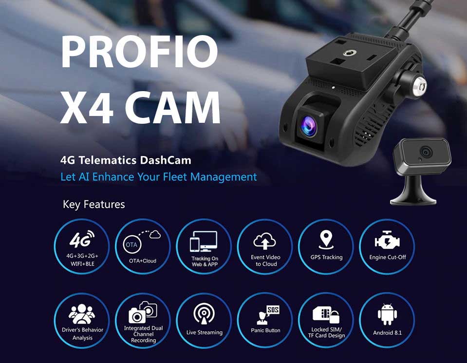 Telecamere per auto cloud Profio X4