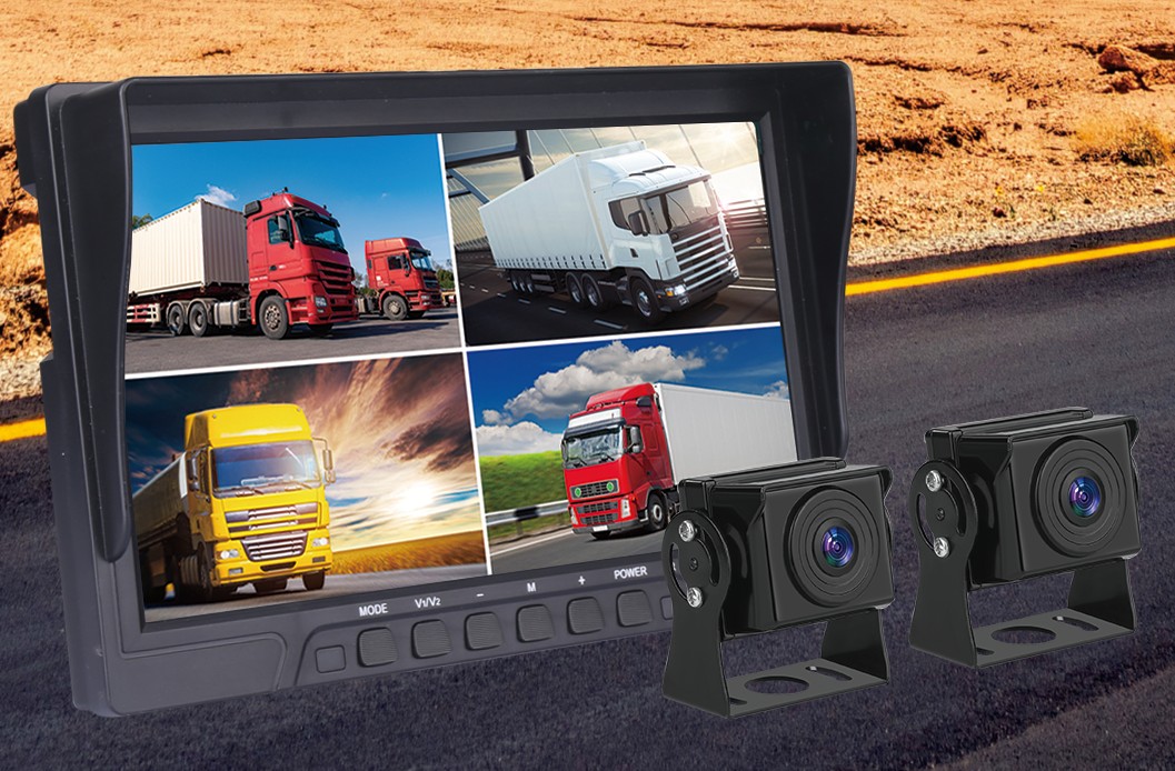 monitor per auto per 4 telecamere di monitoraggio tramite app