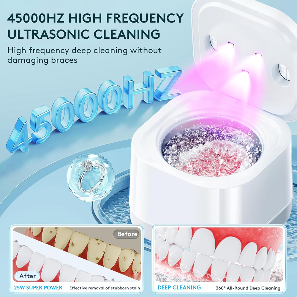 Detergente per protesi: pulizia di spazzole, detergente per dispositivi di ritenzione sonica per apparecchi