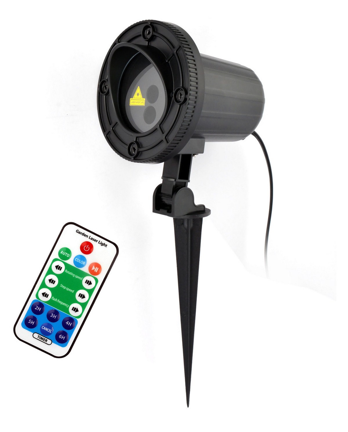 proiettore a punti laser a colori con telecomando