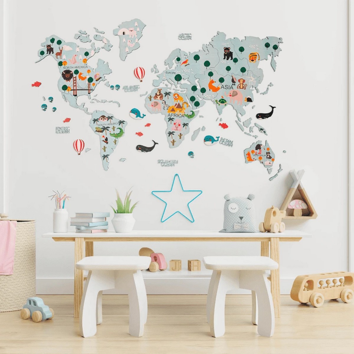 Mappa del mondo per bambini