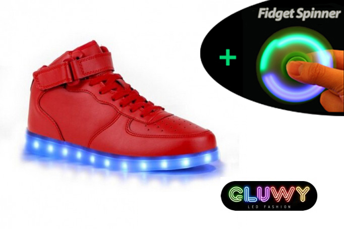 Scarpe luminose a LED - scarpe da ginnastica rosse | Cool Mania