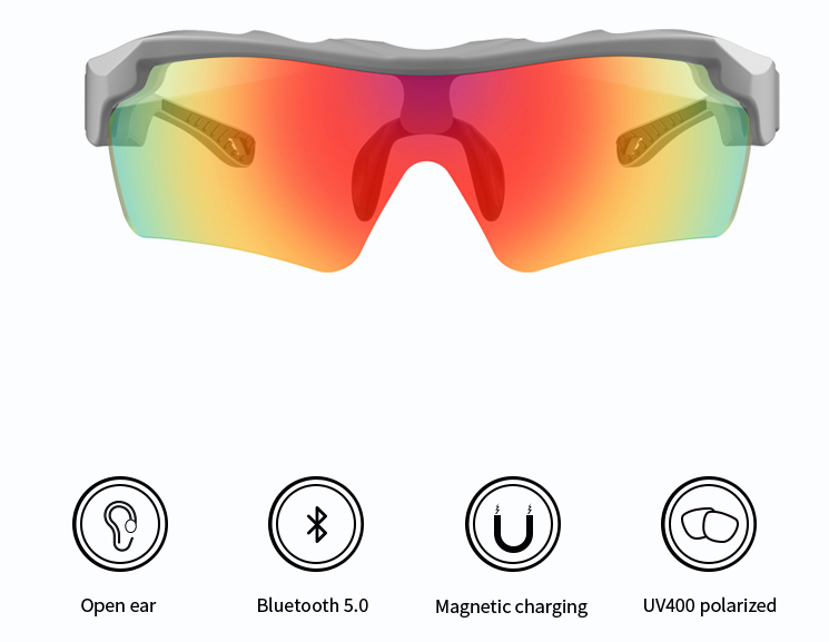 Occhiali da bicicletta intelligenti per lo sport con supporto bluetooth