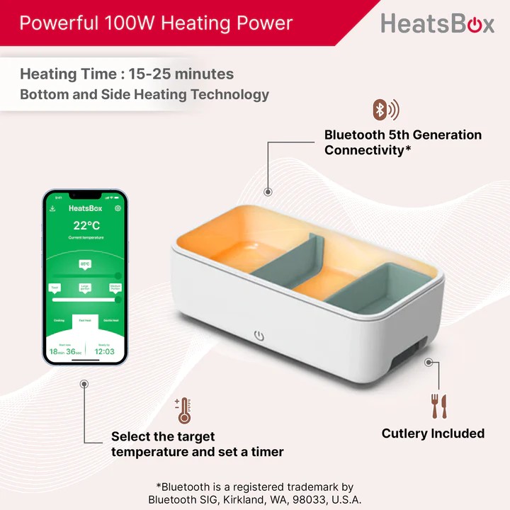 scatola riscaldata intelligente portapranzo elettrico per alimenti
