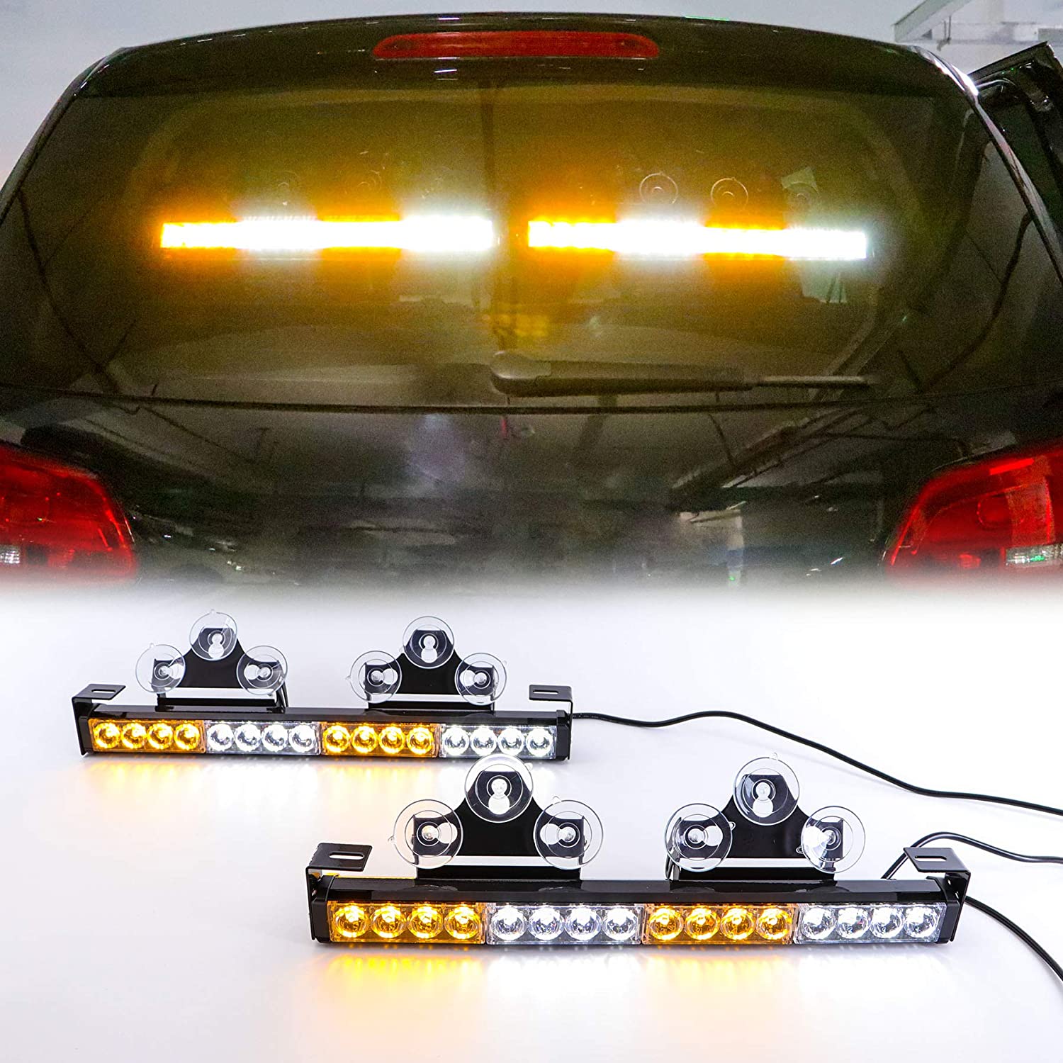 Luci a LED lampeggianti per l'auto giallo bianco multi colore