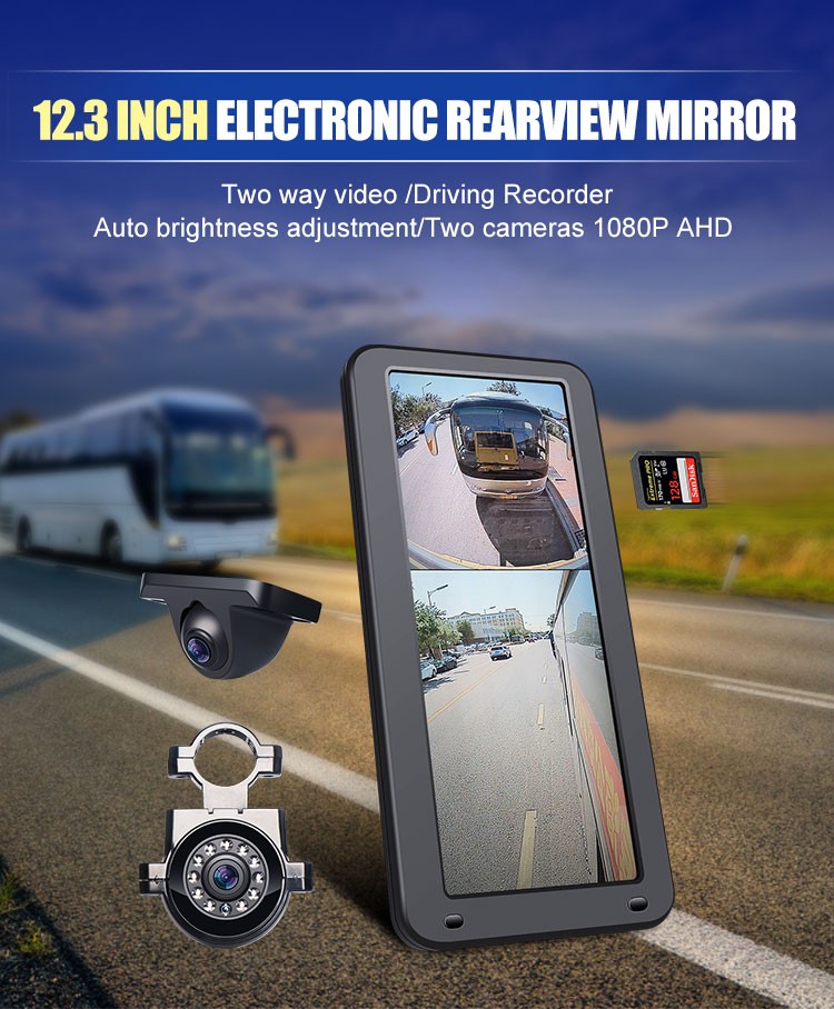 specchietto retrovisore per autobus con telecamera per la retromarcia