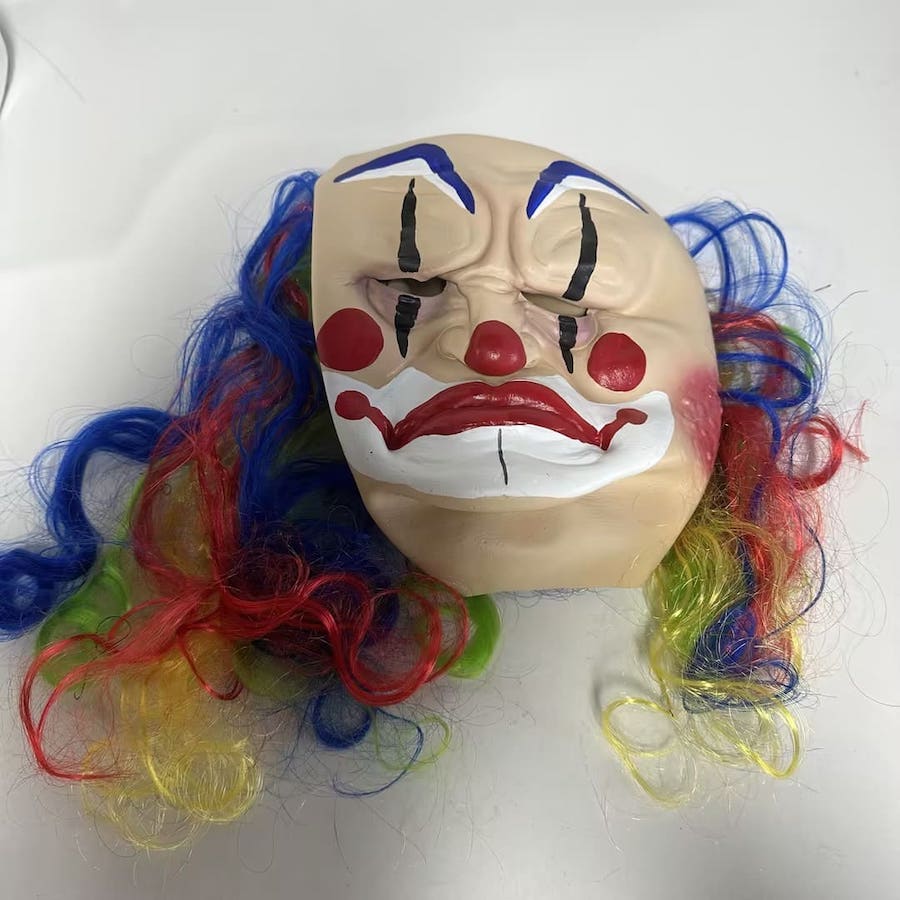 maschera da clown per adulti di carnevale