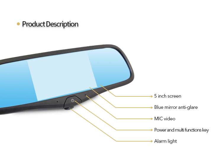 Specchio multifunzione con schermo touchscreen da 5 "