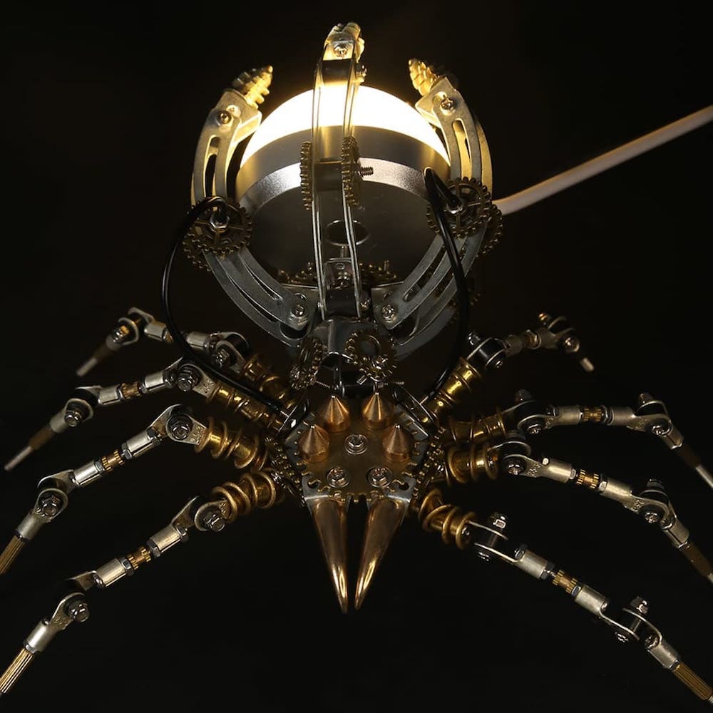 Modello 3D di un ragno puzzle in metallo