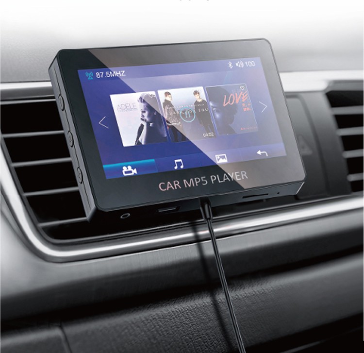 lettore video MP5 per auto con supporto - installazione semplice