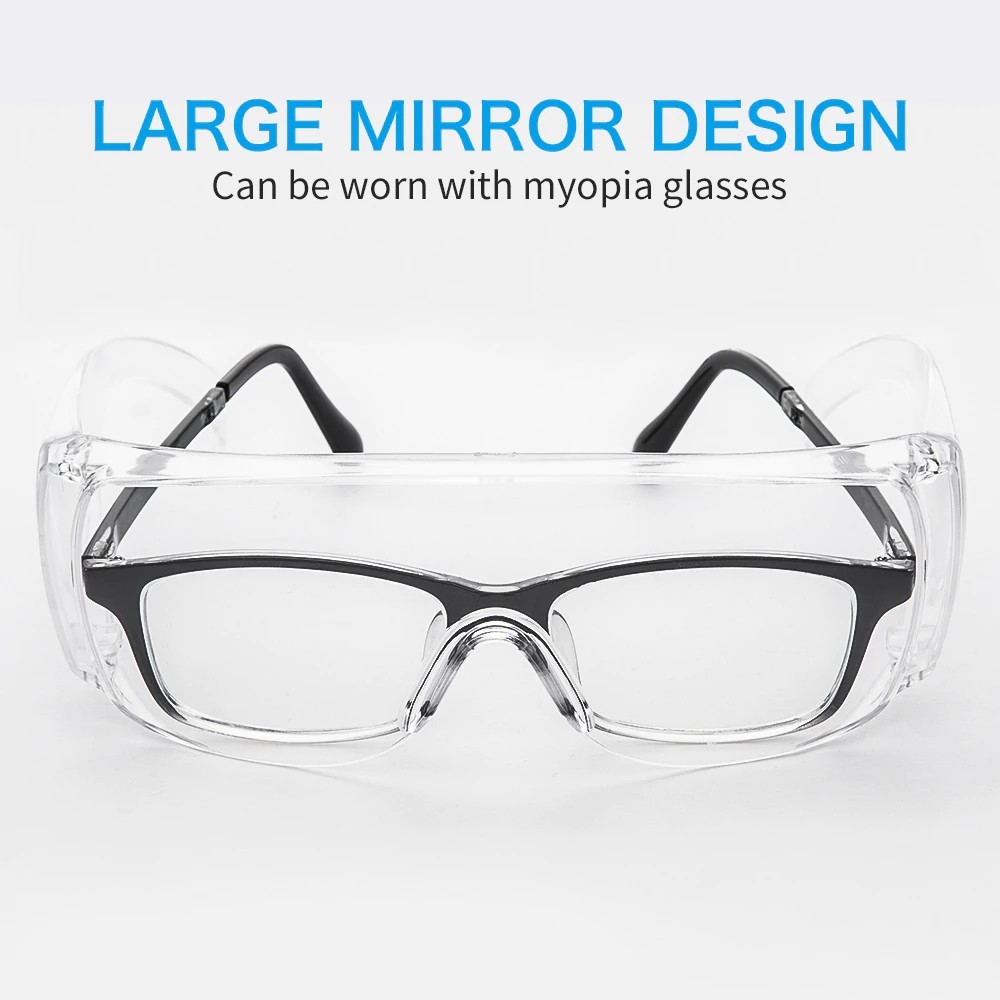 occhiali protettivi trasparenti contro i virus