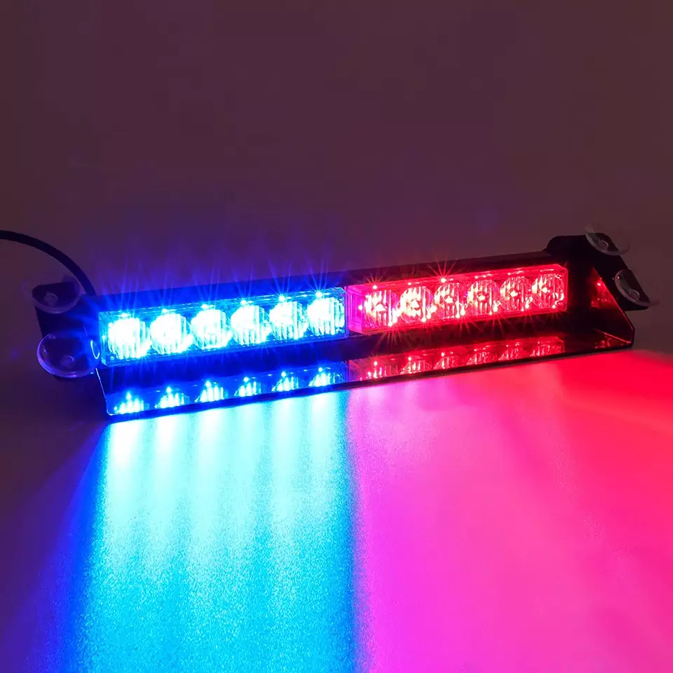 Fari stroboscopici a LED lampeggianti (luci) per l'auto con la possibilità di cambiare colore e stile di lampeggiamento