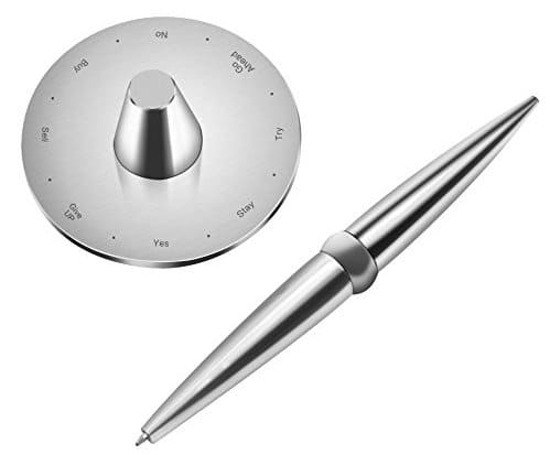 penna in acciaio inossidabile argento con base magnetica
