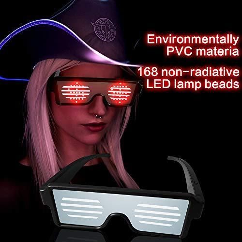 Occhiali da festa a LED con animazioni
