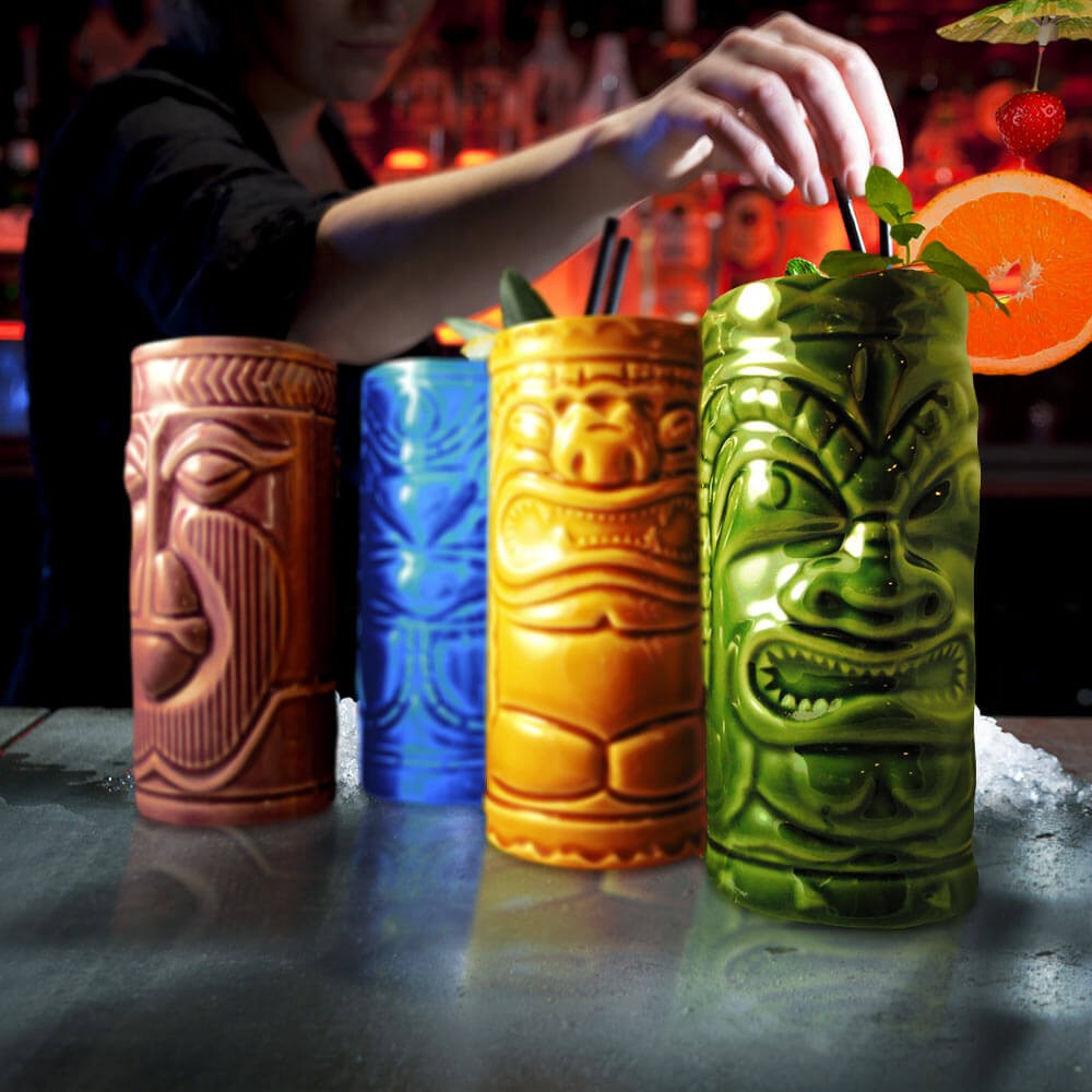 Bicchieri Tiki - tazze colorate per bevande miste
