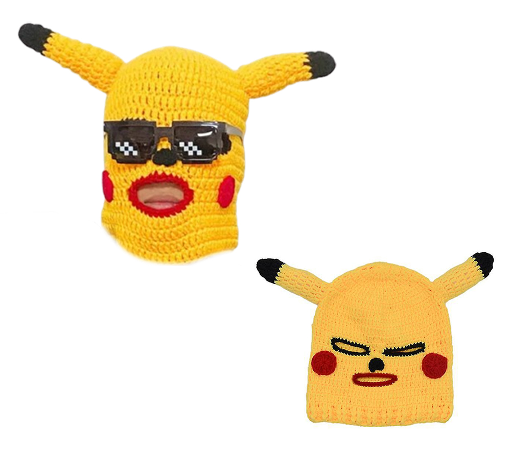 festa di carnevale con maschera pikachu